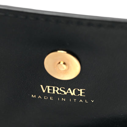 Versace Coated Canvas La Greca Signature Print Virtus Mini Chain Bag Black Caramel 5 of 7