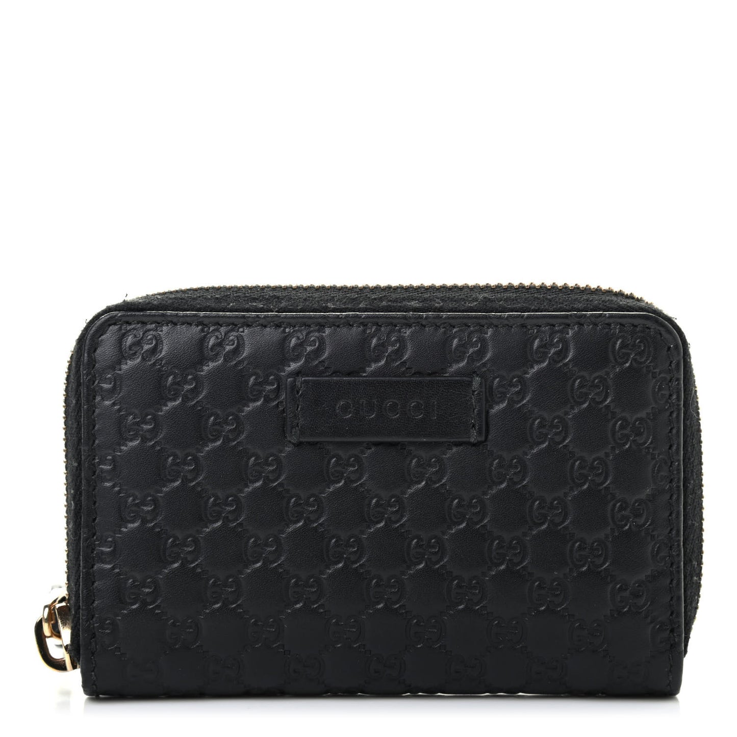 Microguccissima Zip Around Card Case Black