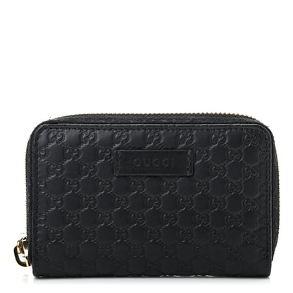 Gucci Microguccissima Zip Around Card Case Black 1 of 8