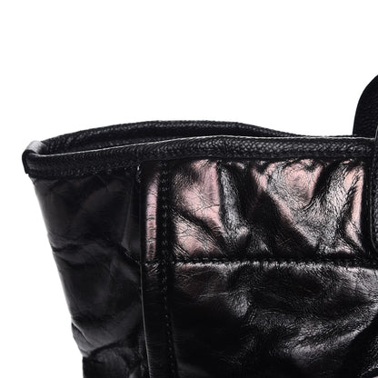 Chanel Glazed Calfskin Large Deauville Tote Black 9 of 10