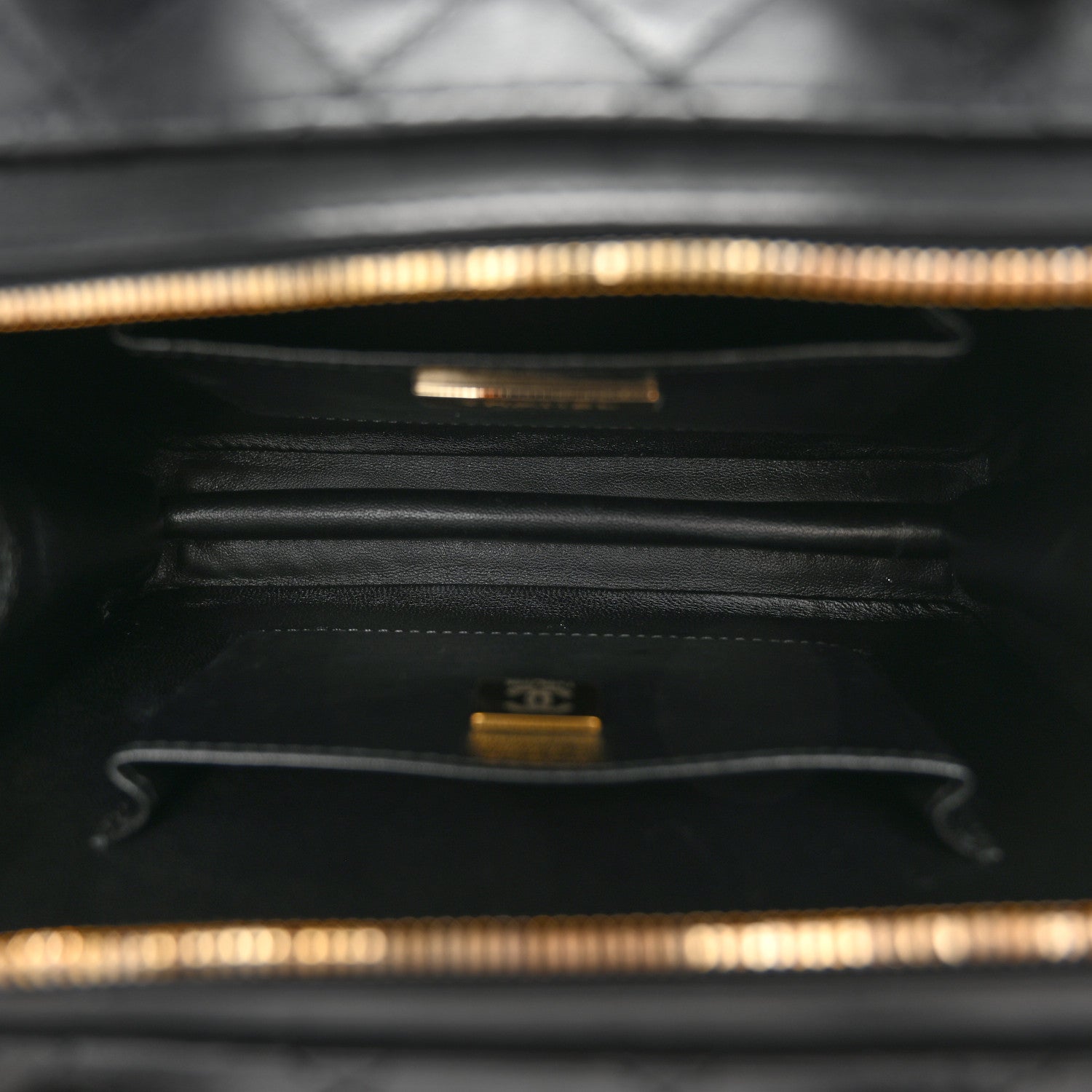 Chanel Calfskin Quilted Studded Square Vanity Case Black 5 of 11