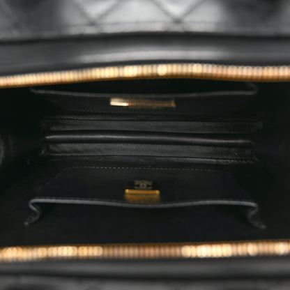 Chanel Calfskin Quilted Studded Square Vanity Case Black 5 of 11