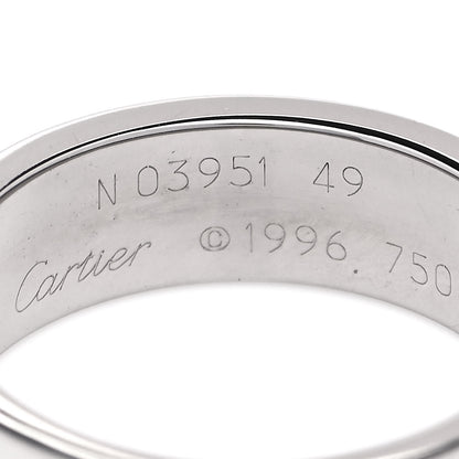 Cartier 18K White Gold 5.5mm LOVE Ring 49 4.75 4 of 5