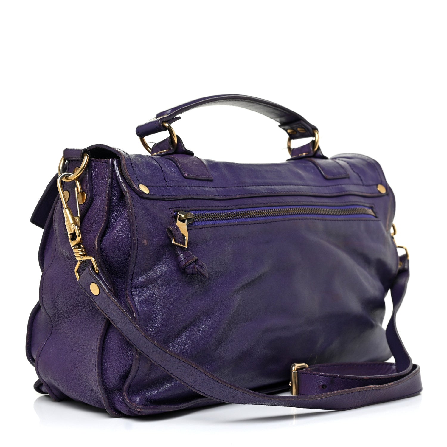 Proenza Schouler Lambskin Medium PS1 Satchel Purple Rain 2 of 30
