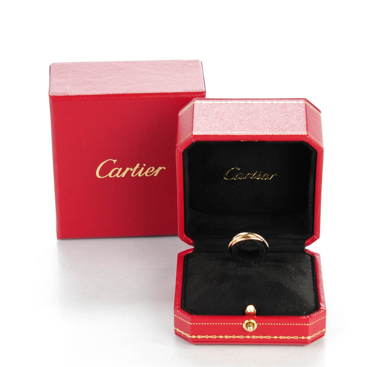 18K Pink Yellow White Gold Extra Small Trinity Ring 52 6