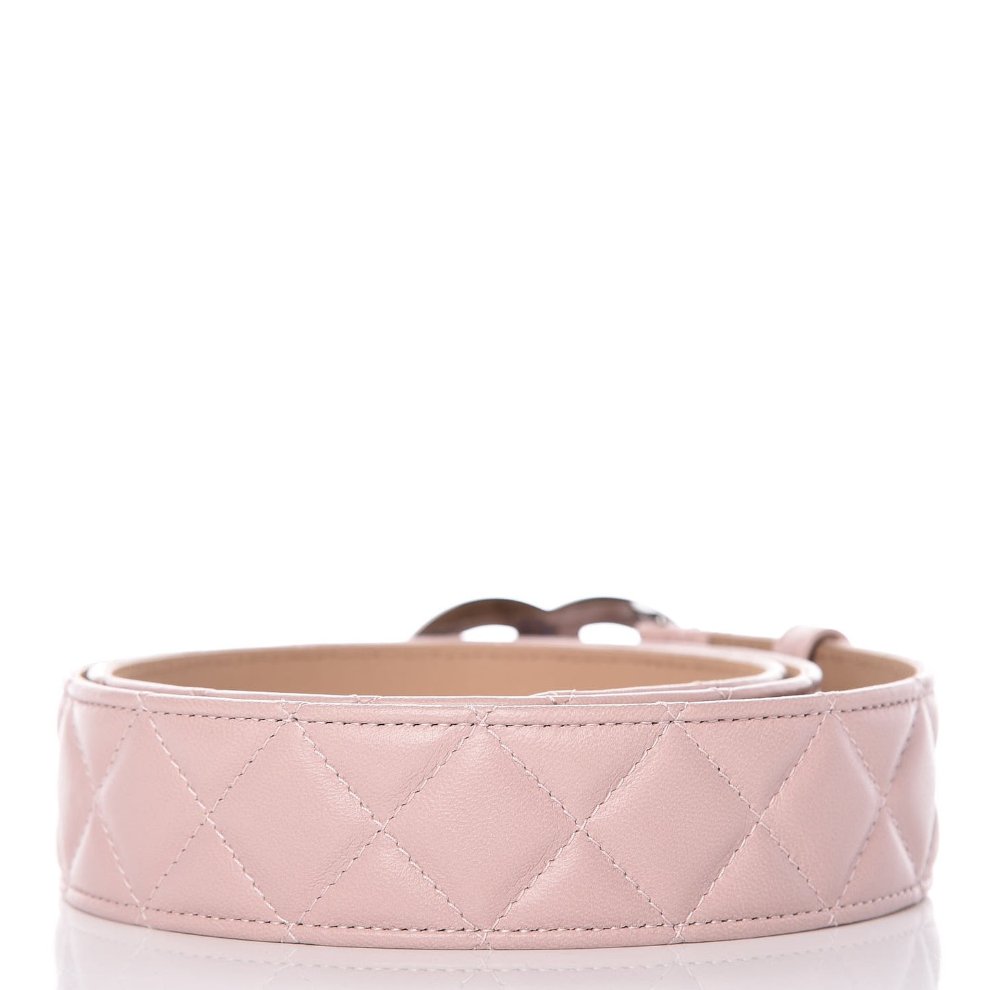 Lambskin Quilted CC Belt 90 36 Pink