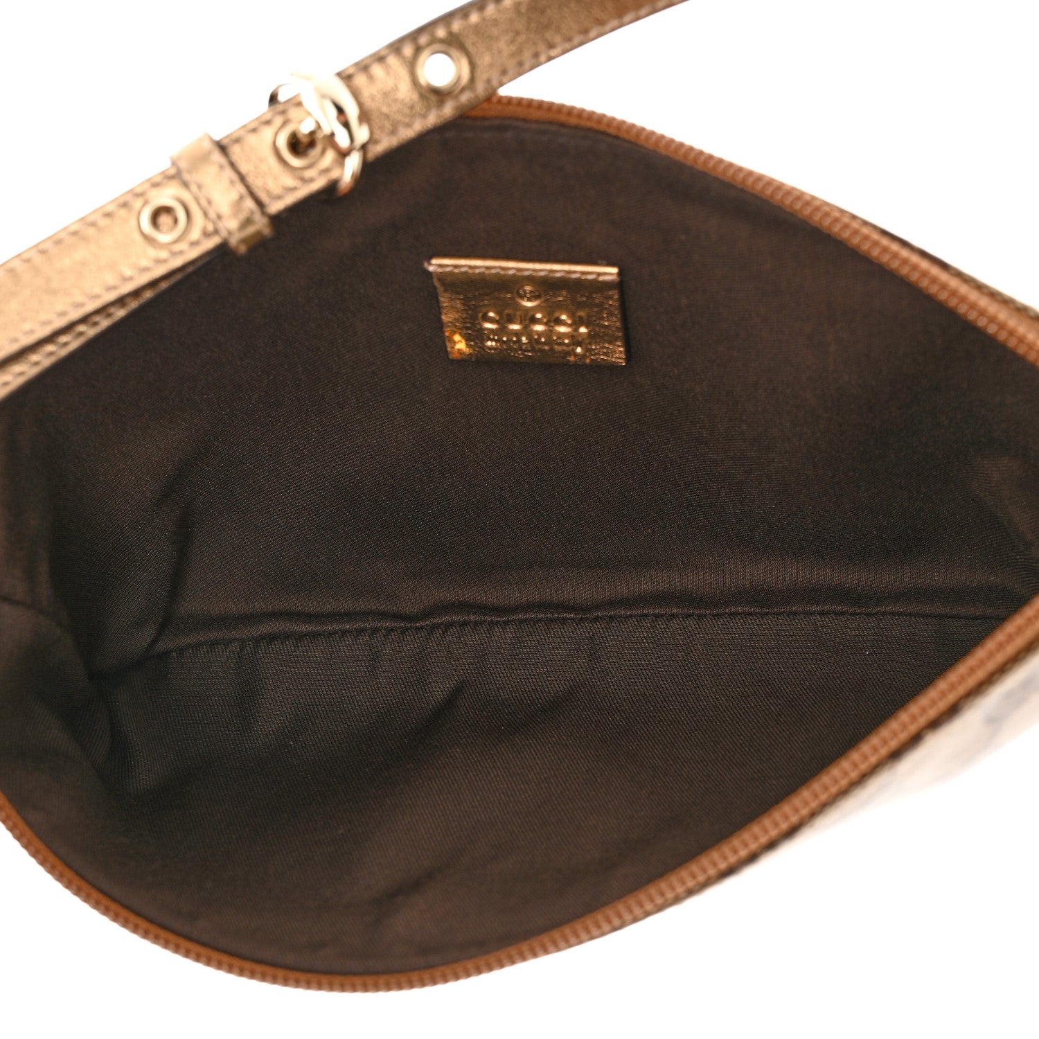 Gucci Crystal Monogram Pretty Boat Pochette Bronze 5 of 10