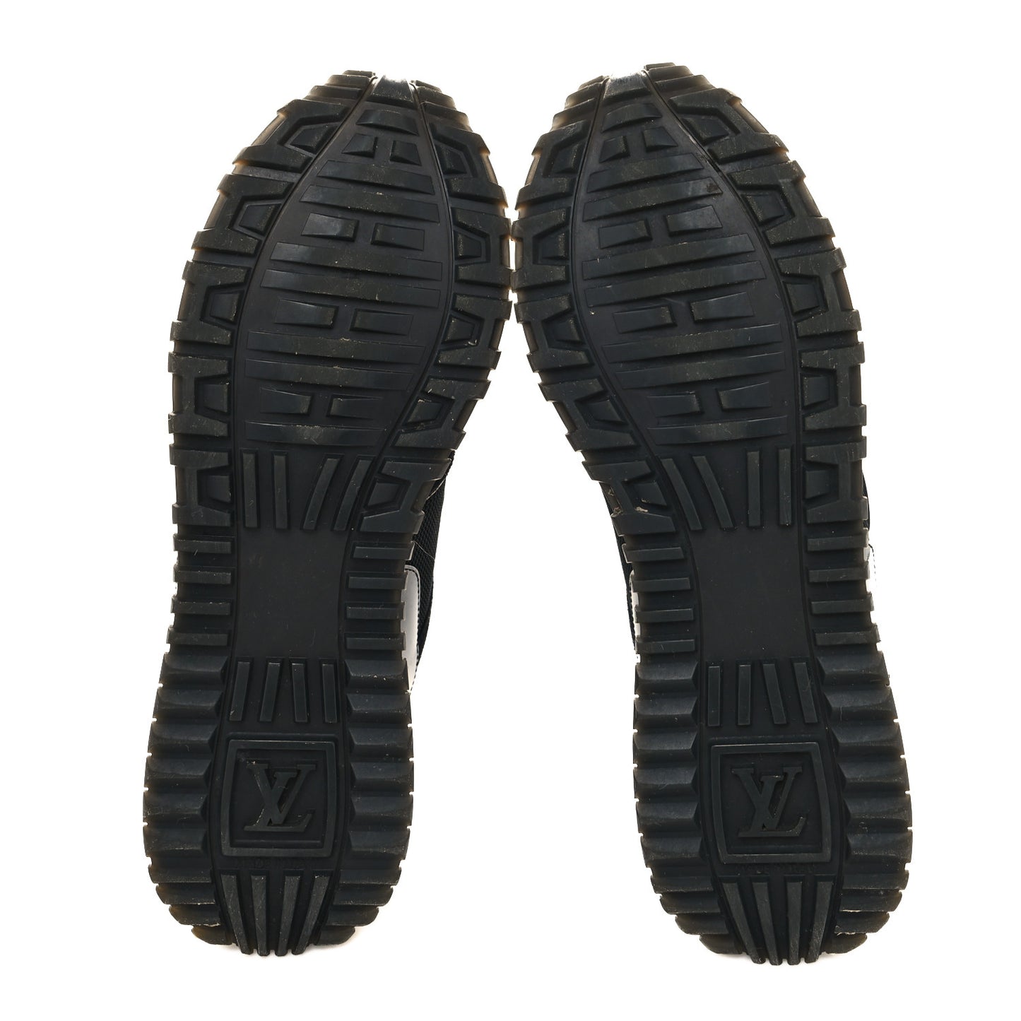 Suede Monogram Run Away Sneakers 37.5 Black