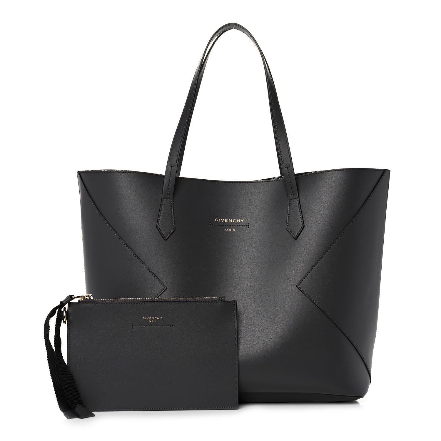 Givenchy Smooth Calfskin Wing Shopper Tote Grey White 1 of 16