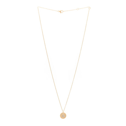 David Yurman 18K Yellow Gold Diamond Initial A Charm Necklace 3 of 5
