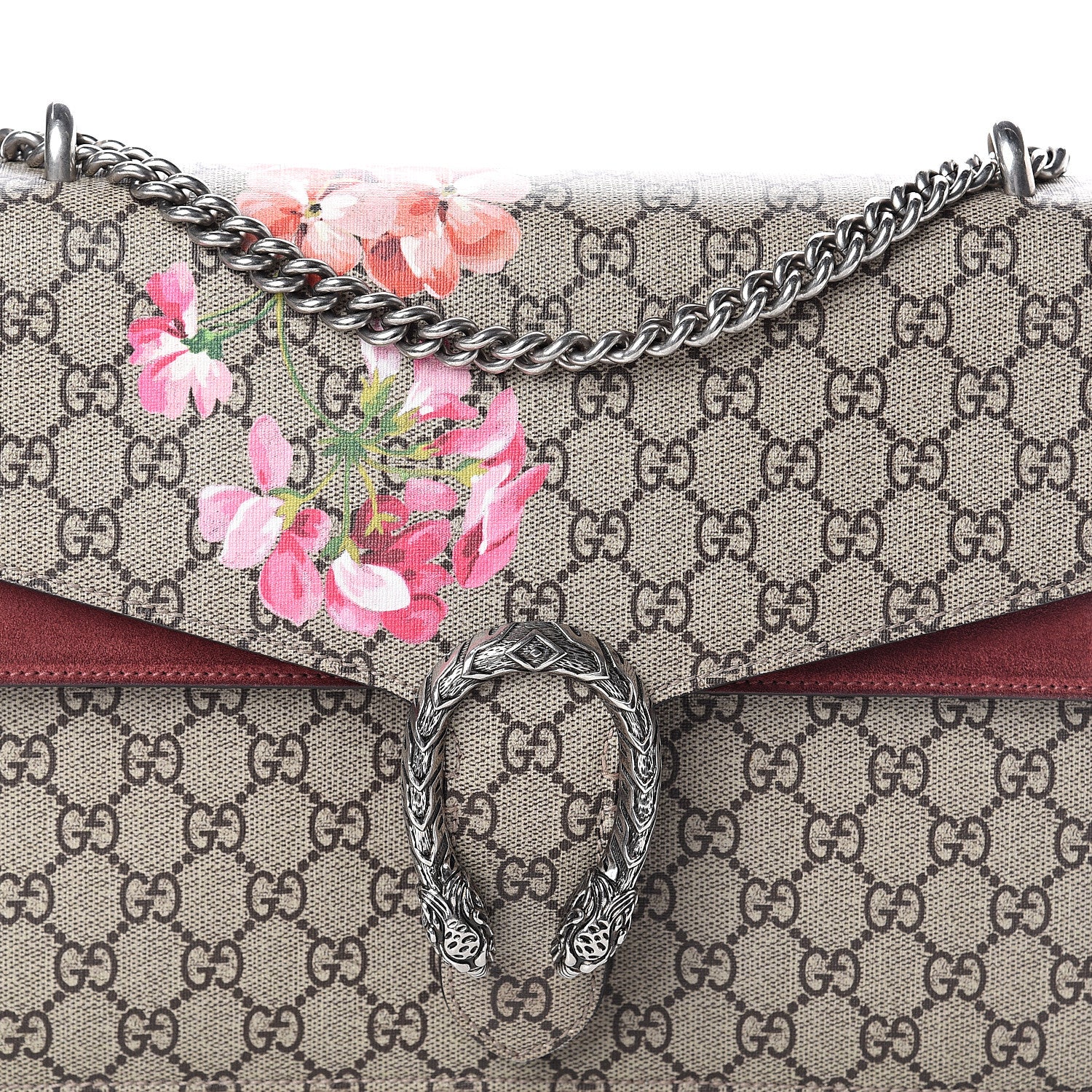 Gucci GG Supreme Monogram Blooms Medium Dionysus Shoulder Bag Beige Multicolor Dry Rose 6 of 8