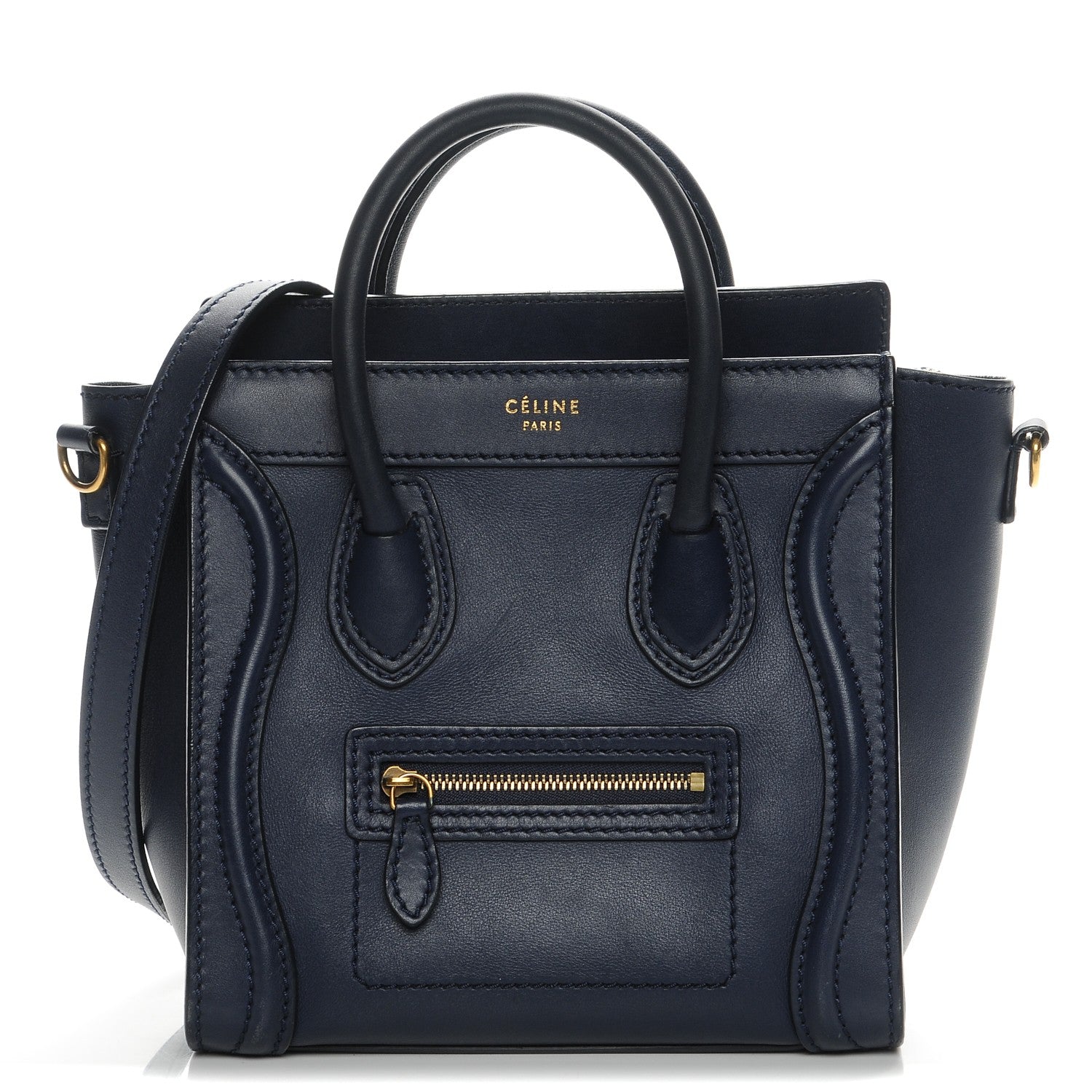 Celine Smooth Calfskin Nano Luggage Ink 1 of 7