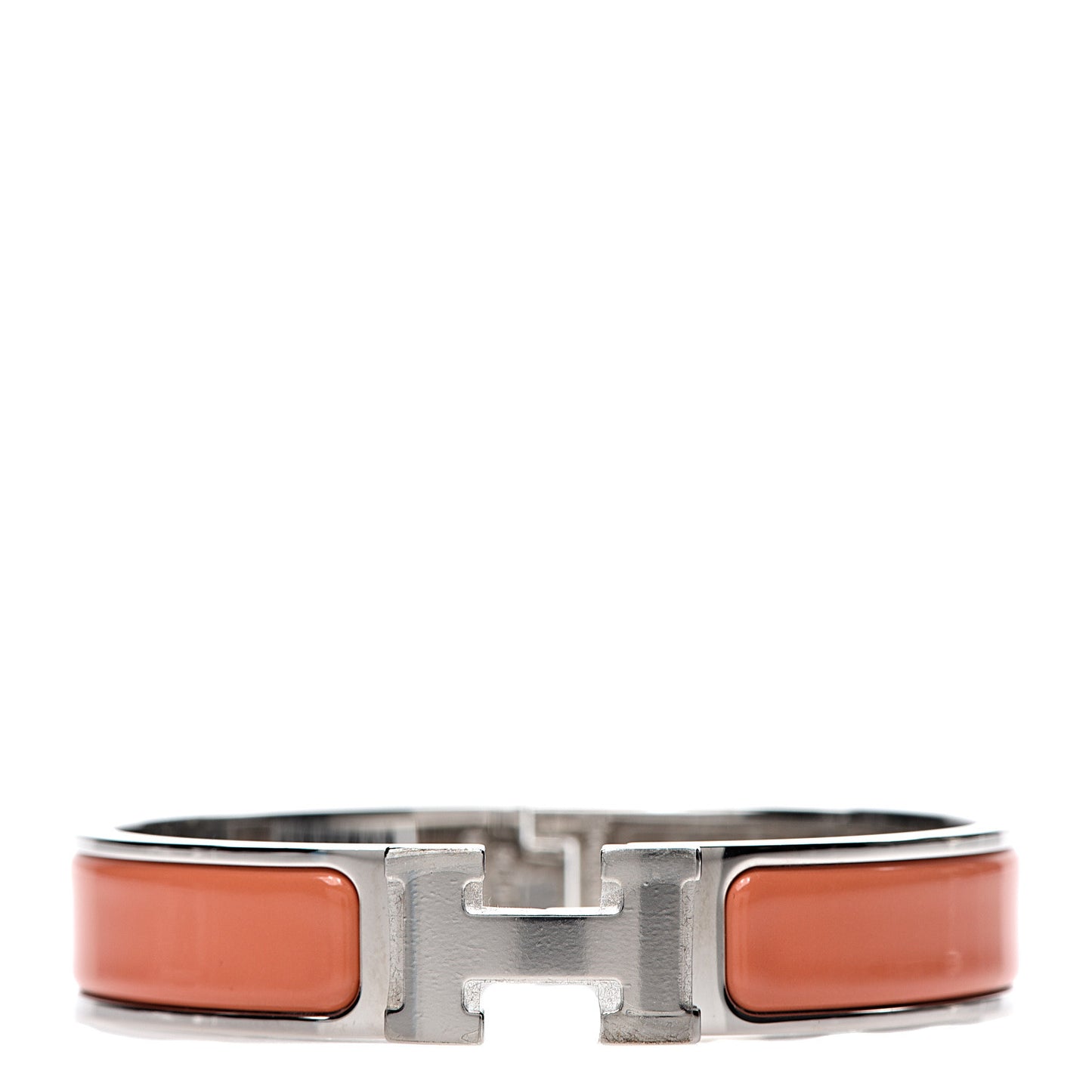 Enamel Narrow Clic Clac H Bracelet PM Peach Melba