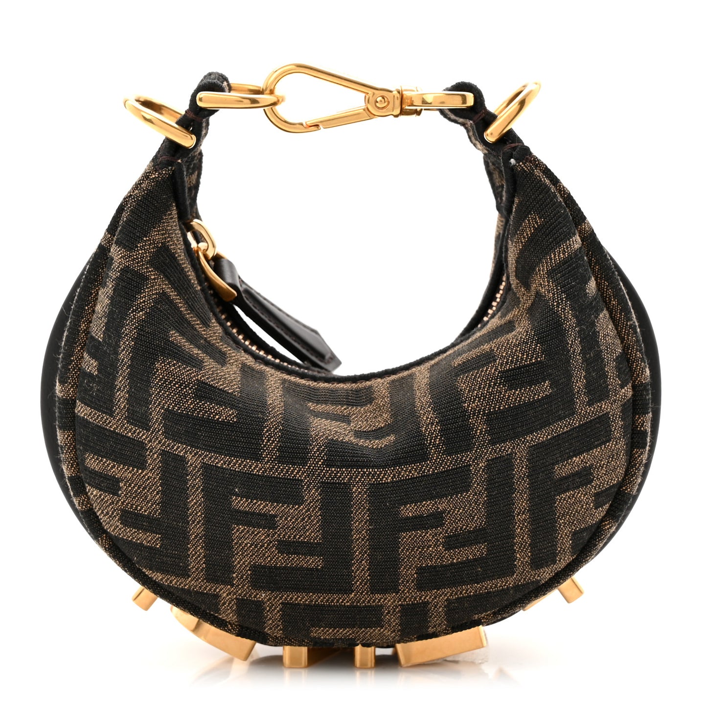 Fabric Jacquard FF 1974 Nano Fendigraphy Hobo Charm Tobacco Moro