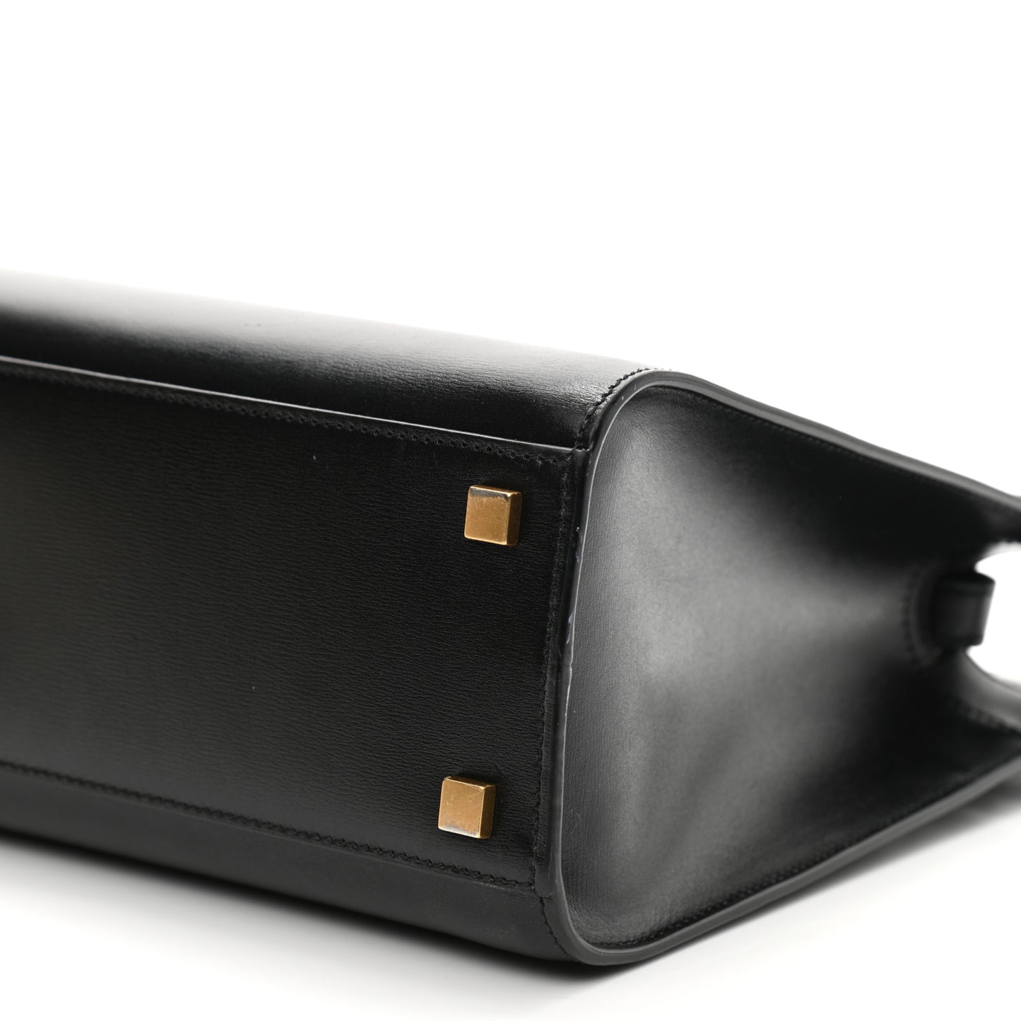Calfskin Small Manhattan Shopper Tote Black