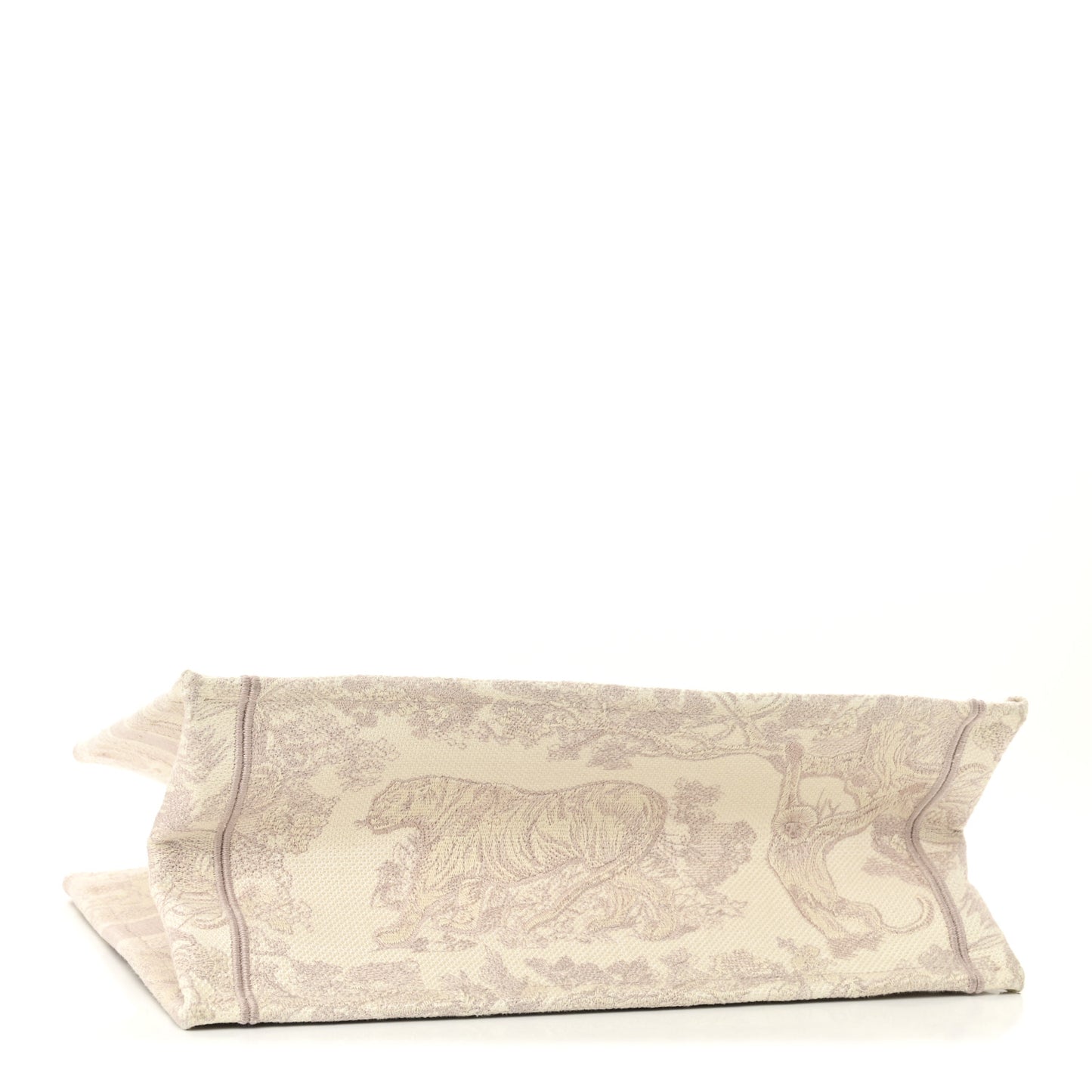 Canvas Toile De Jouy Embroidered Medium Book Tote Pink