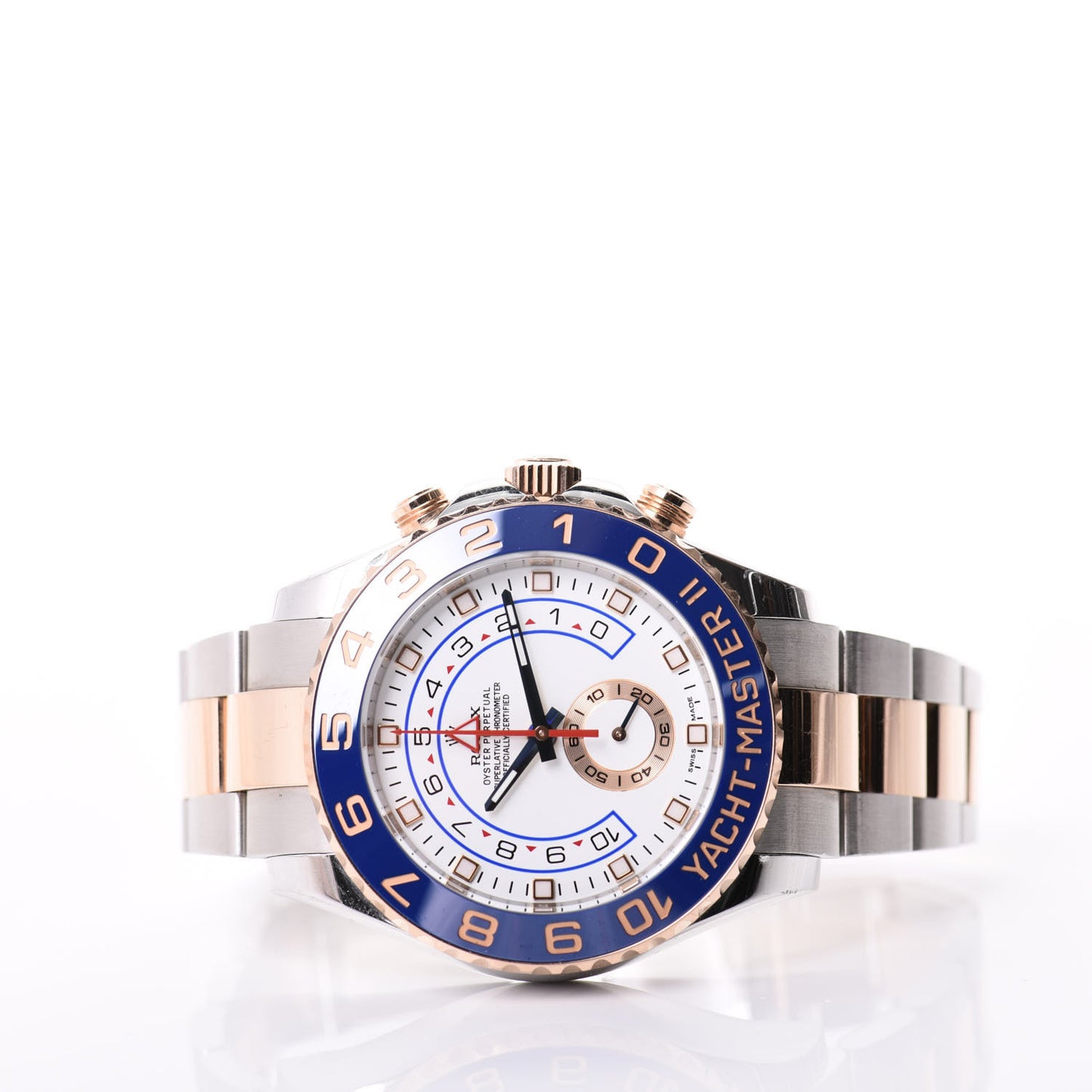 Stainless Steel 18K Everose Gold 44mm Yacht-Master II Watch White 116681