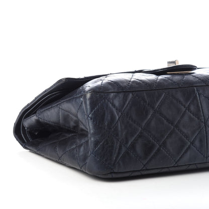 Chanel Metallic Aged Calfskin Quilted 2.55 Reissue 227 Flap Blue 9 of 10