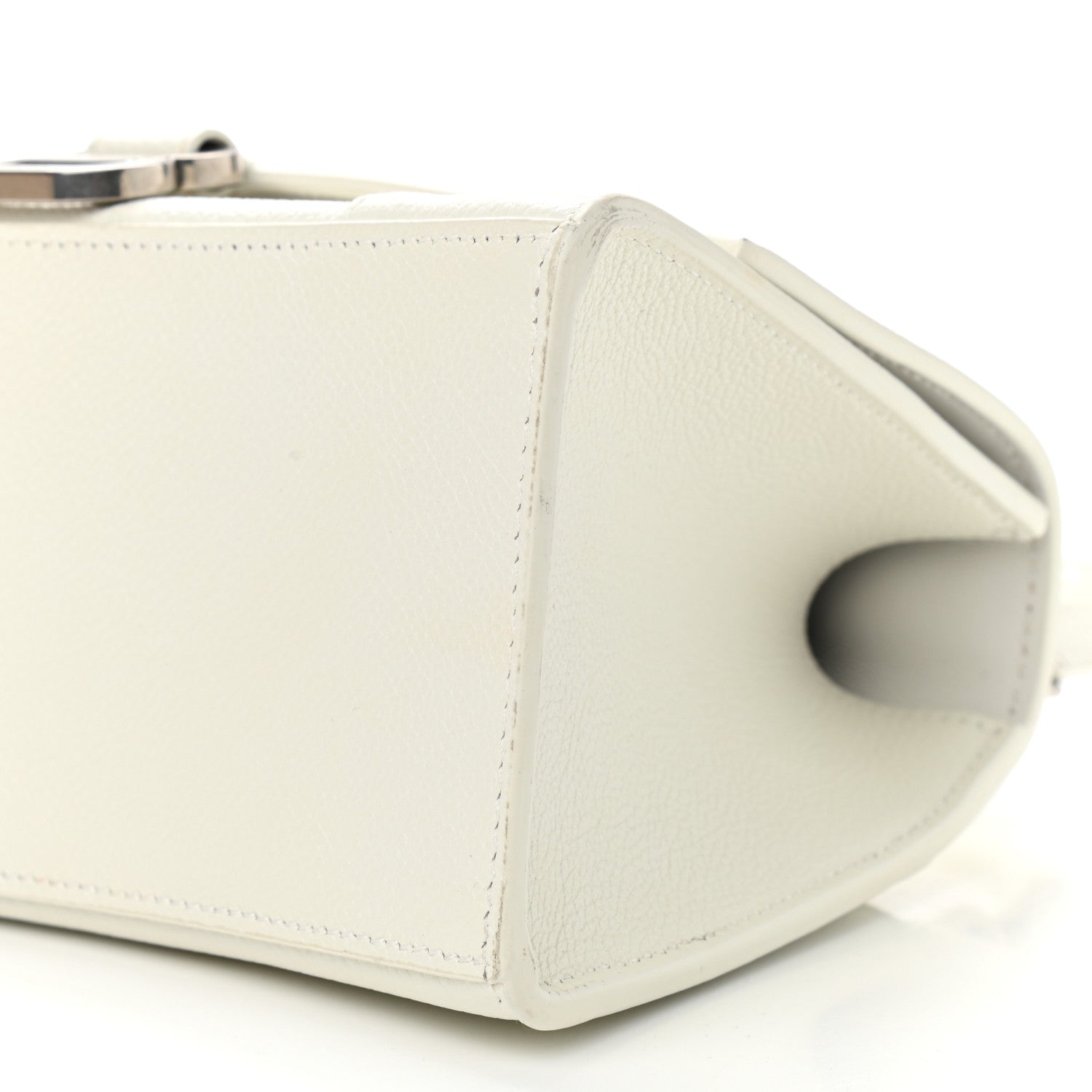 Balenciaga Grained Calfskin Small Hourglass Top Handle Bag White 12 of 12