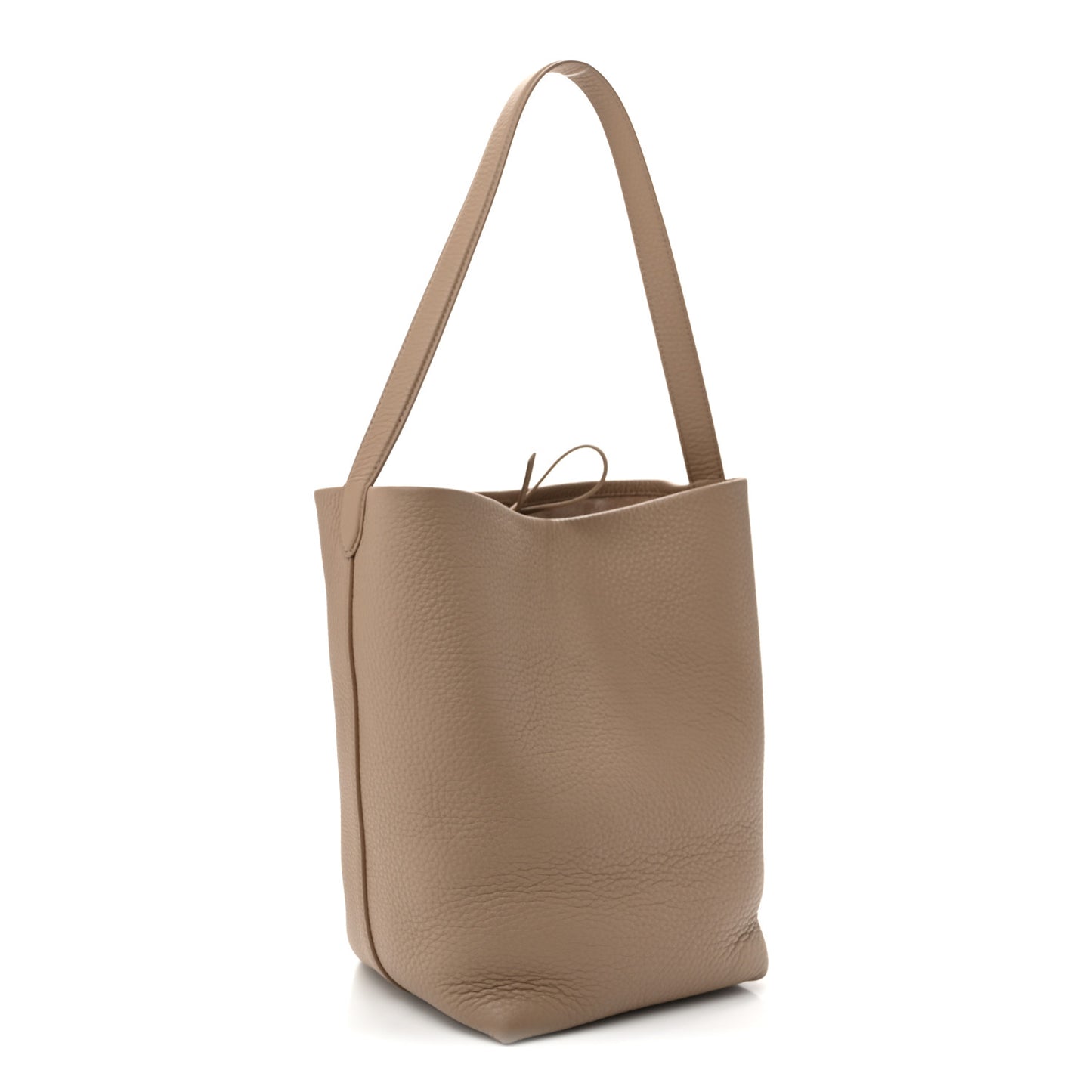 Grained Calfskin Medium N/S Park Tote Dark Taupe