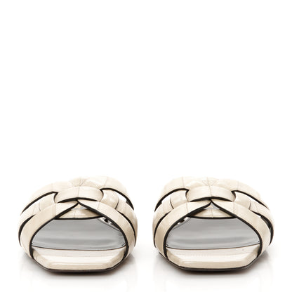 Saint Laurent Eelskin Tribute 05 Slide Sandals 39 Brave Ivory 3 of 9