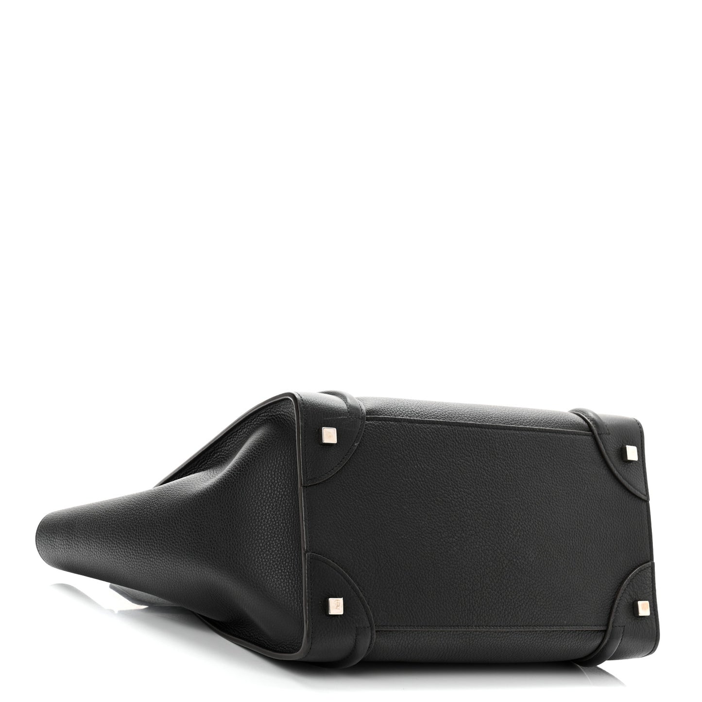 Drummed Calfskin Mini Luggage Black