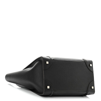 Celine Drummed Calfskin Mini Luggage Black 4 of 10