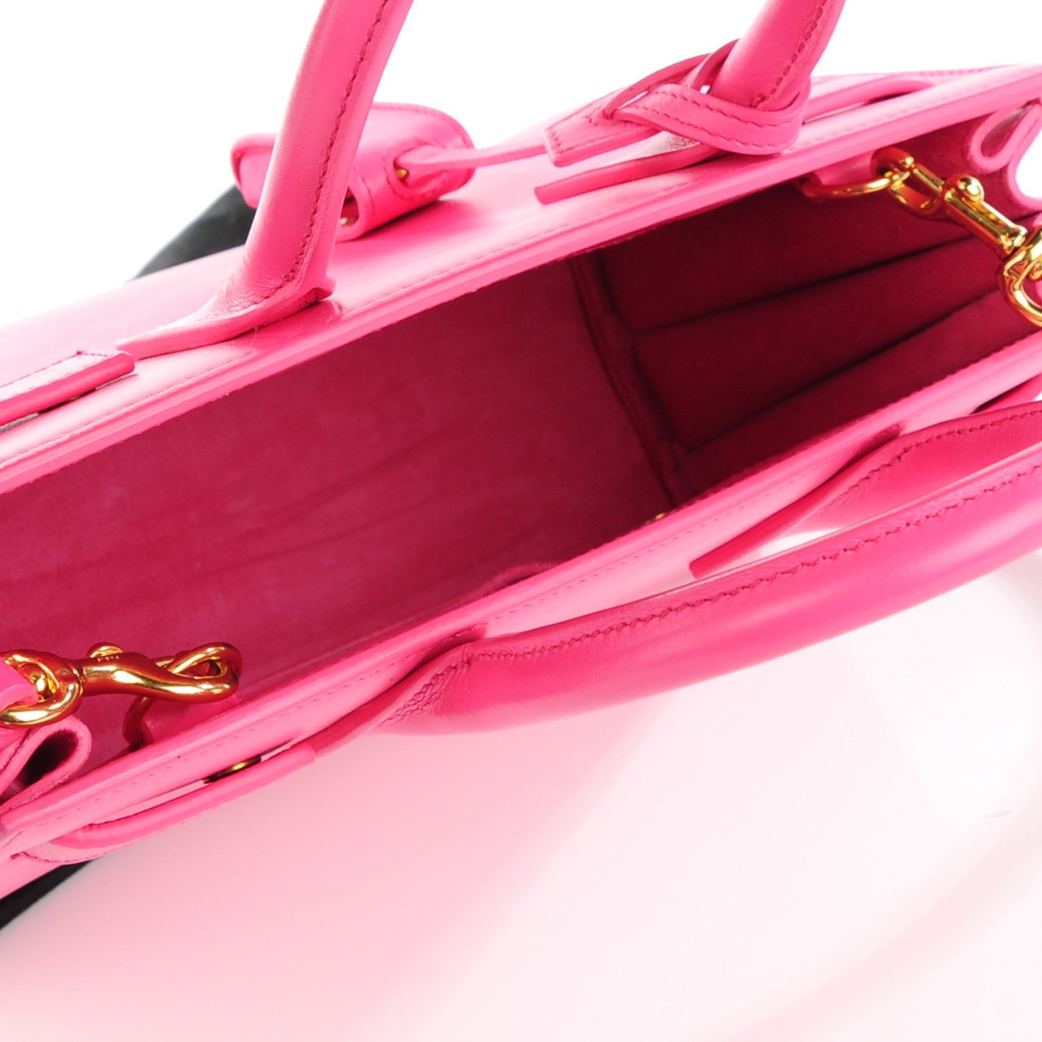 Saint Laurent Calfskin Nano Sac De Jour Lipstick Fuchsia 5 of 6
