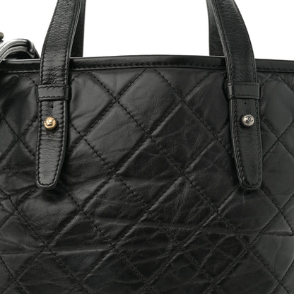 Chanel Aged Calfskin Quilted Medium Gabrielle Shopping Tote Black 8 of 14