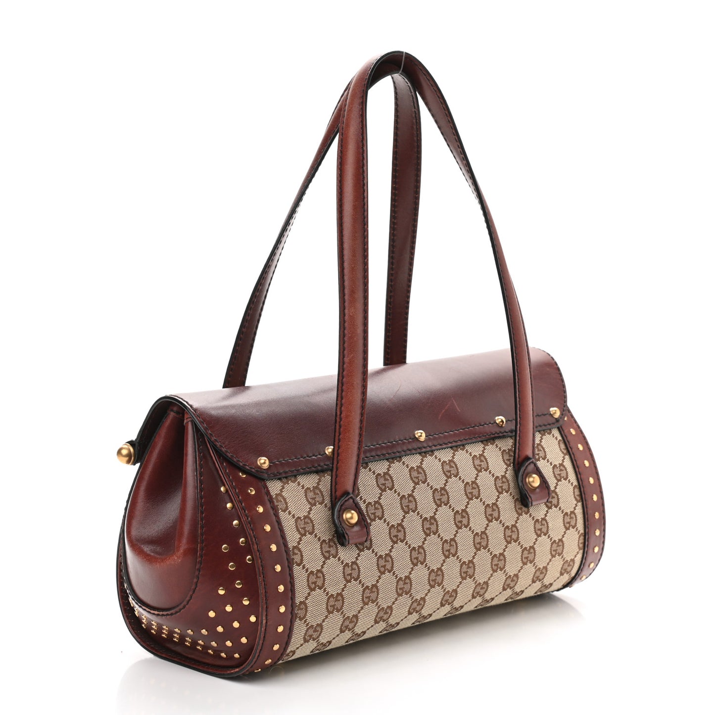 Monogram Bamboo Bullet Satchel Burgundy