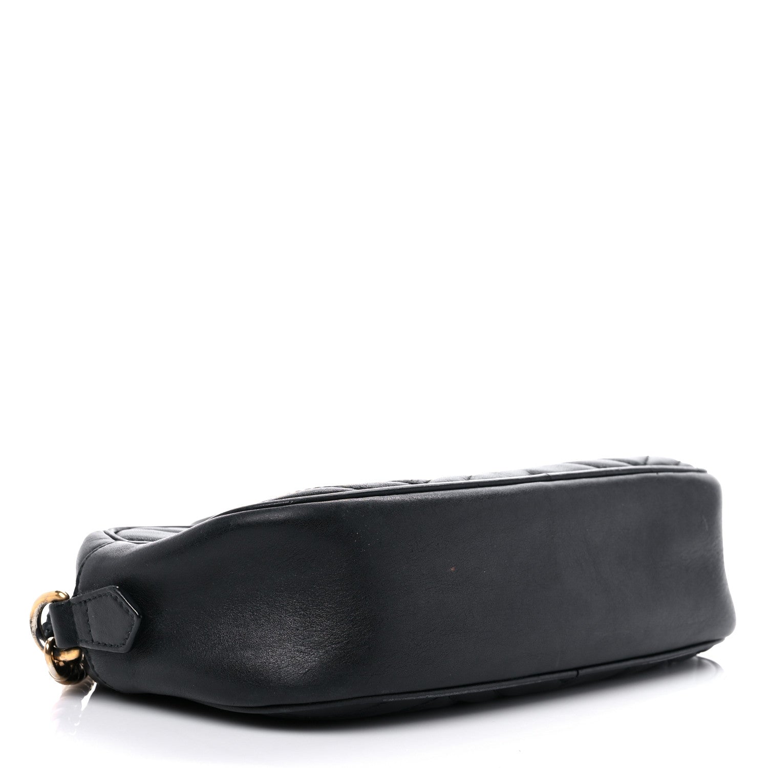 Gucci Calfskin Matelasse Small GG Marmont Chain Shoulder Bag Black 4 of 19