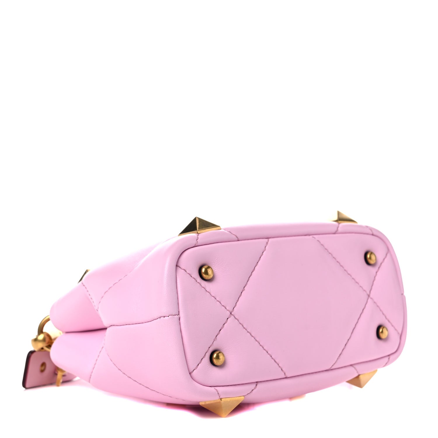 Valentino Garavani Nappa Mini Roman Stud The Handle Bag Pink Borealis 4 of 8