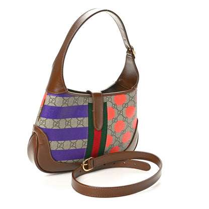 Gucci GG Supreme Monogram Azalea Calfskin Print Web Small Jackie 1961 Hobo Multicolor 2 of 10