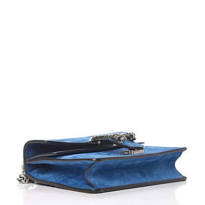 Gucci Suede Mini Dionysus Shoulder Bag Blue 4 of 12