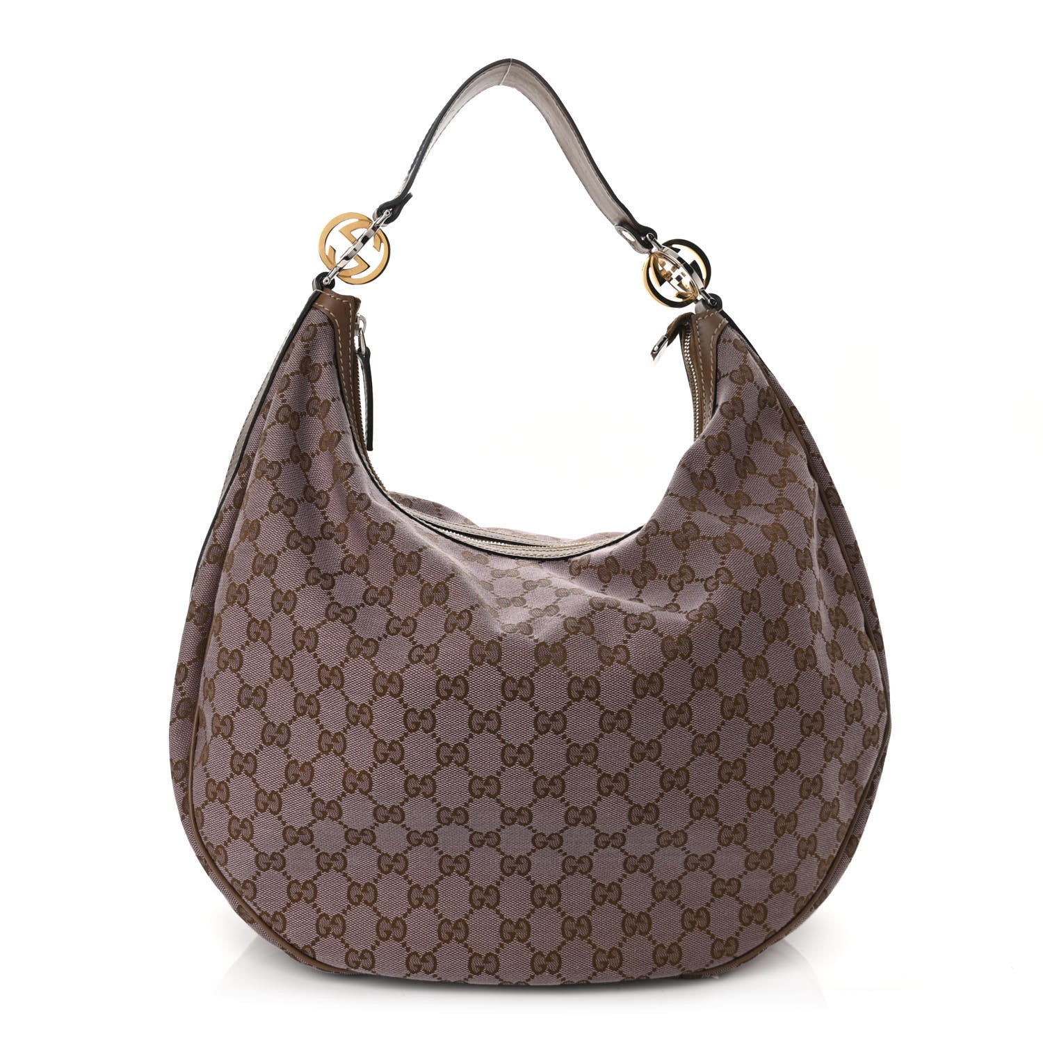 Gucci Monogram Large GG Twins Hobo Purple 1 of 13