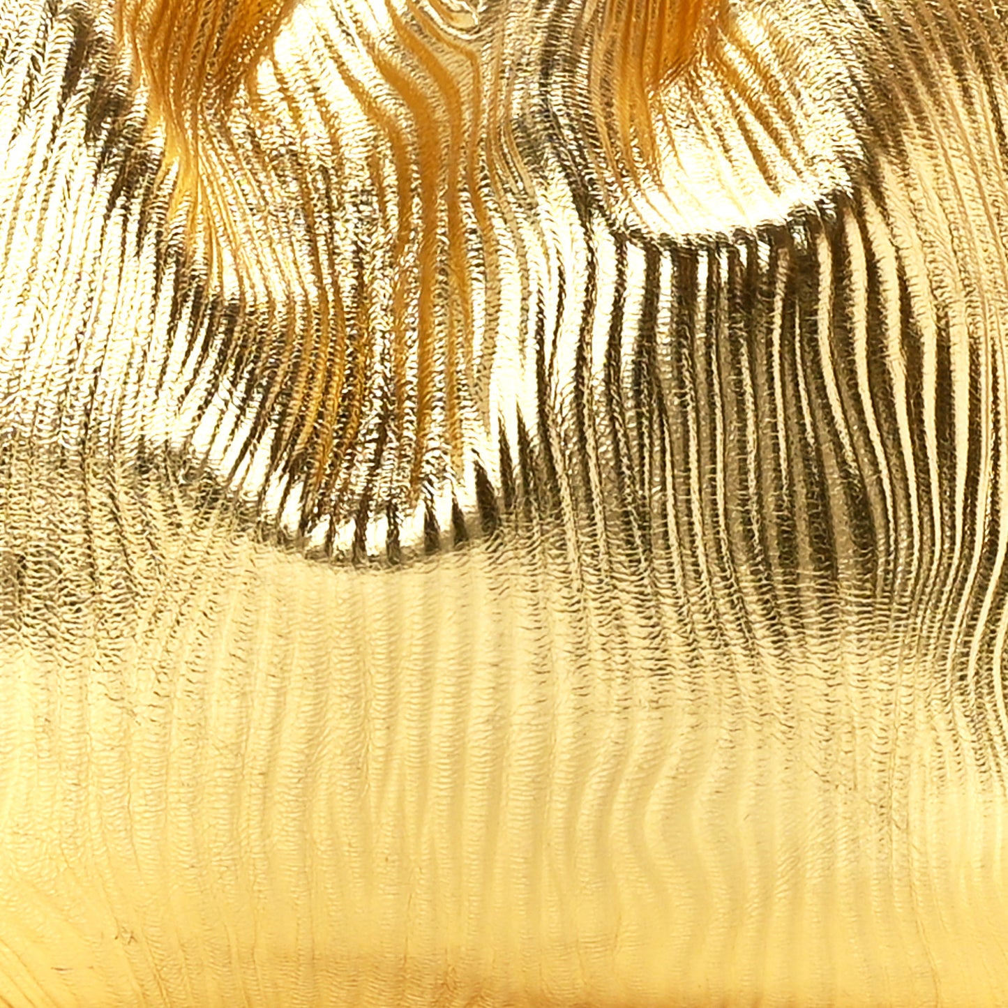 Metallic Bark Calfskin Embossed The Pouch Oversized Clutch Oro