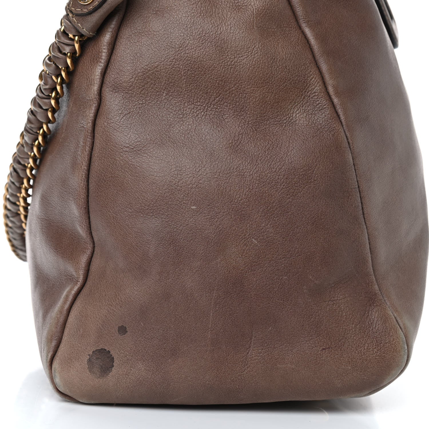Prada Soft Calf Chain Bag Bambu 12 of 16