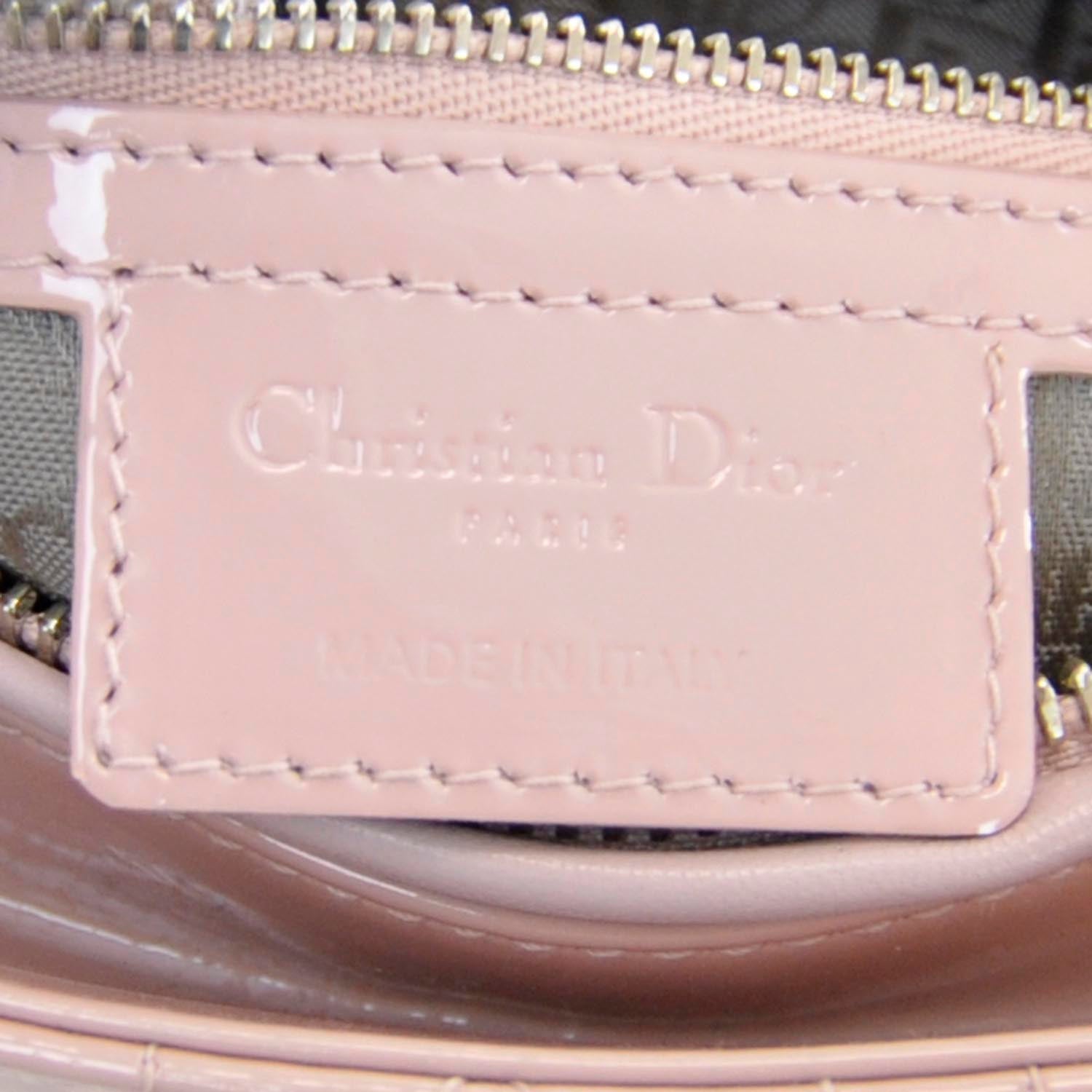 Christian Dior Patent Cannage Large Lady Dior Pink 7 of 9