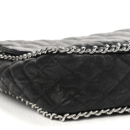Chanel Washed Lambskin Quilted Maxi Chain Around Flap Black 9 of 10
