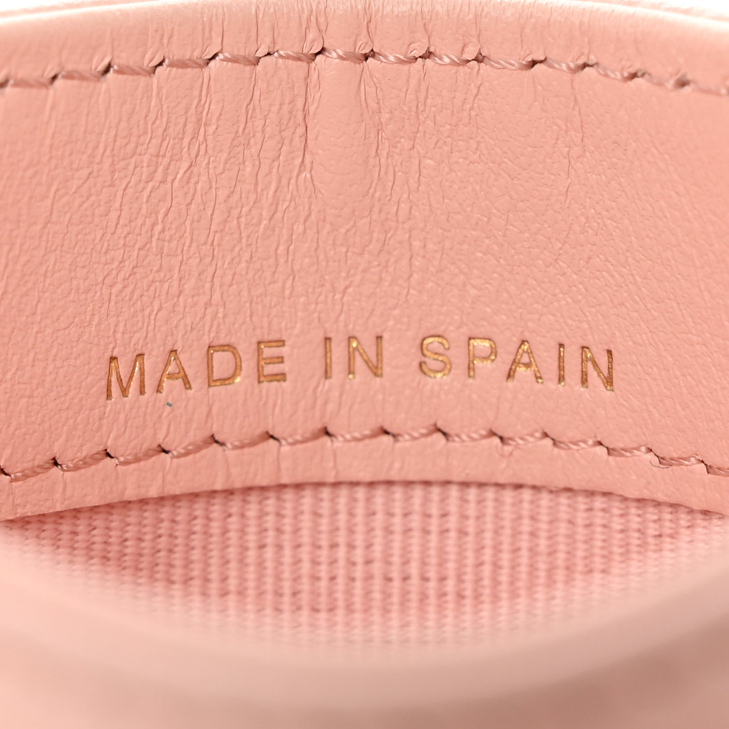 Caviar Quilted Card Holder Light Pink