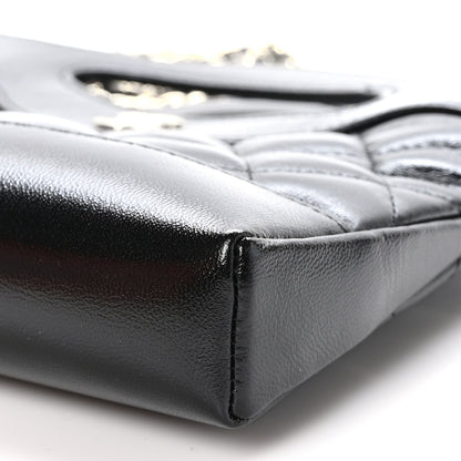 Chanel Shiny Crumpled Calfskin Quilted Nano 31 Shopping Bag Black 10 of 11
