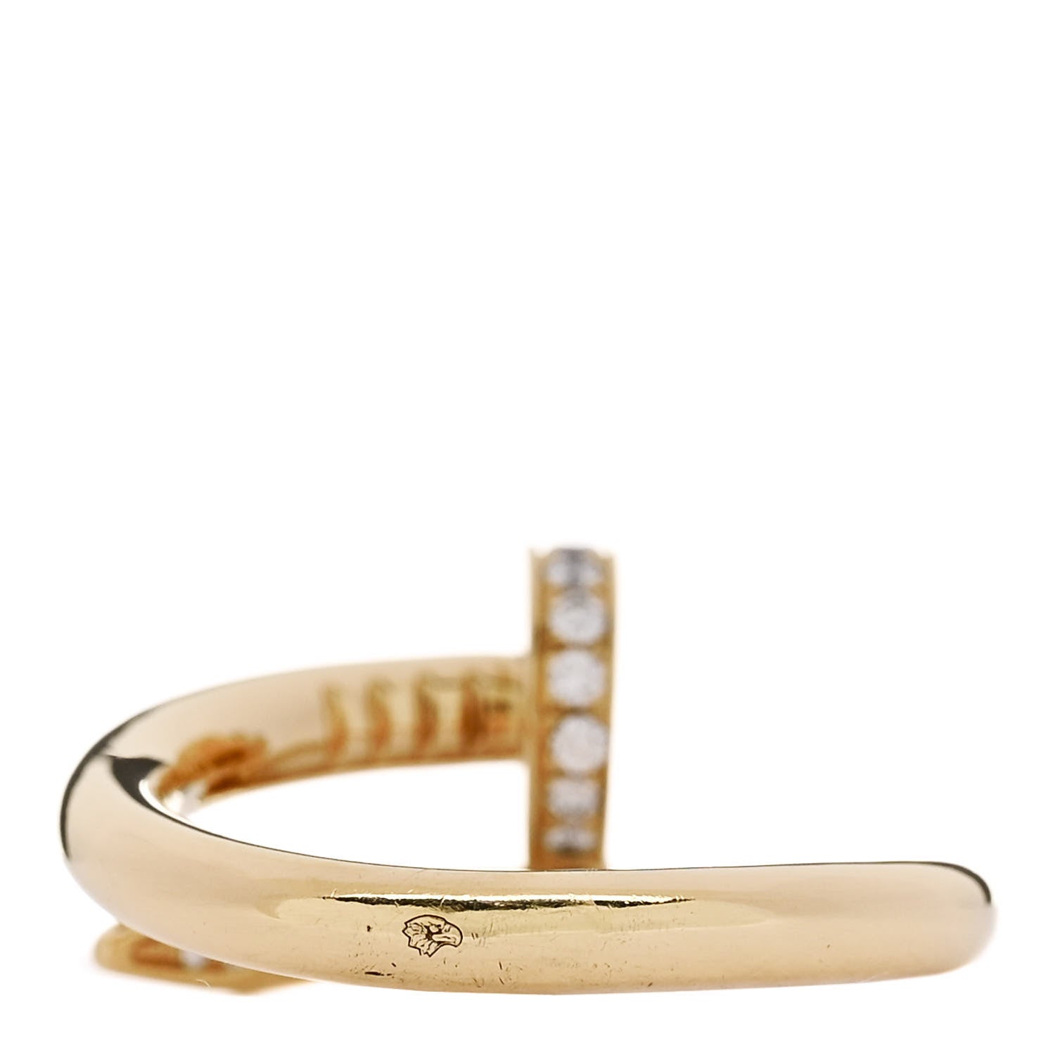 Cartier 18K Yellow Gold Diamond Juste Un Clou Ring 51 5.75 3 of 5