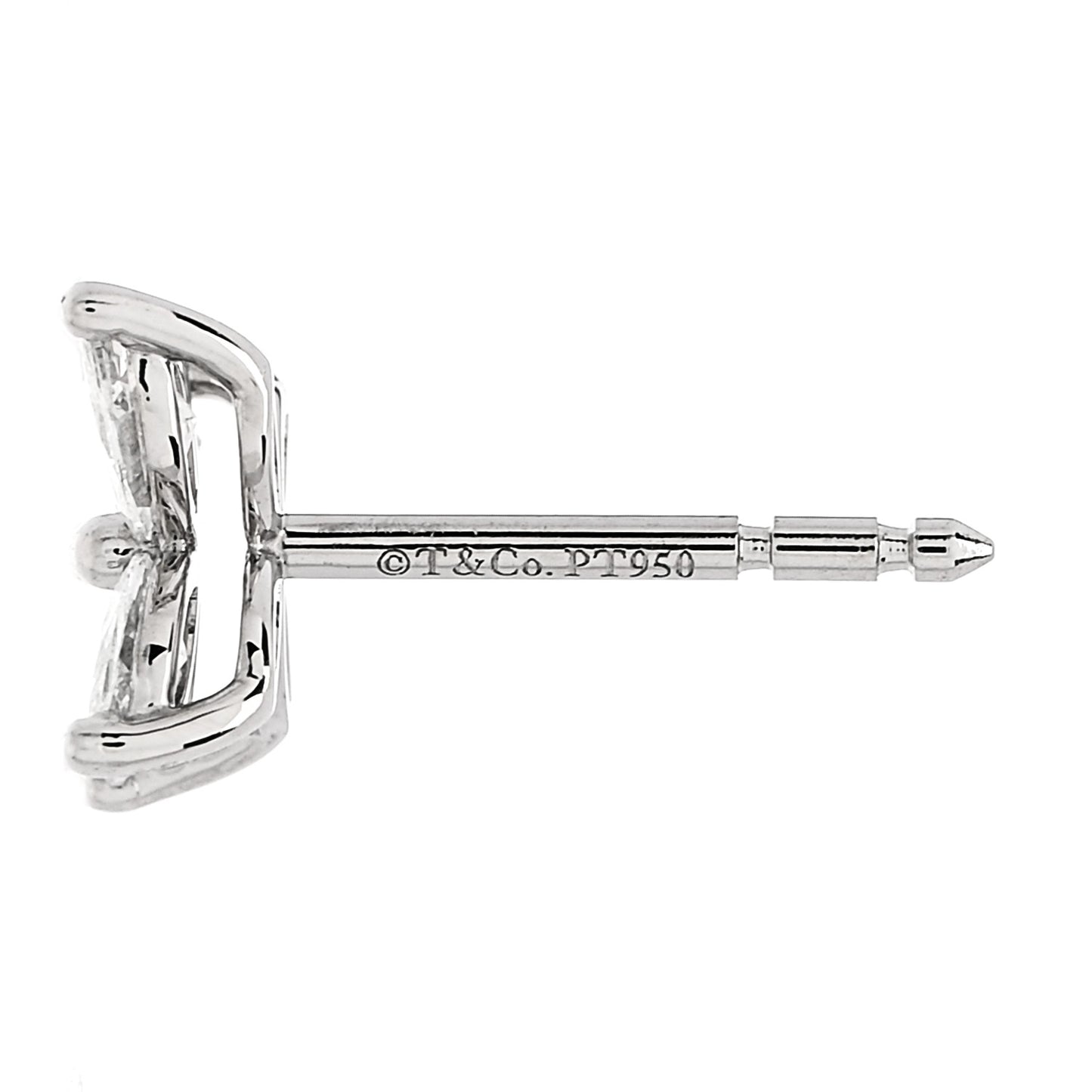 Platinum Diamond .64ct Small Victoria Earrings