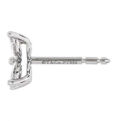 Tiffany Platinum Diamond .64ct Small Victoria Earrings 3 of 5