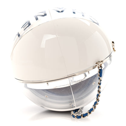 Chanel Plexiglass Coco Beach Ball Minaudiere Clutch Yellow White Blue 8 of 8