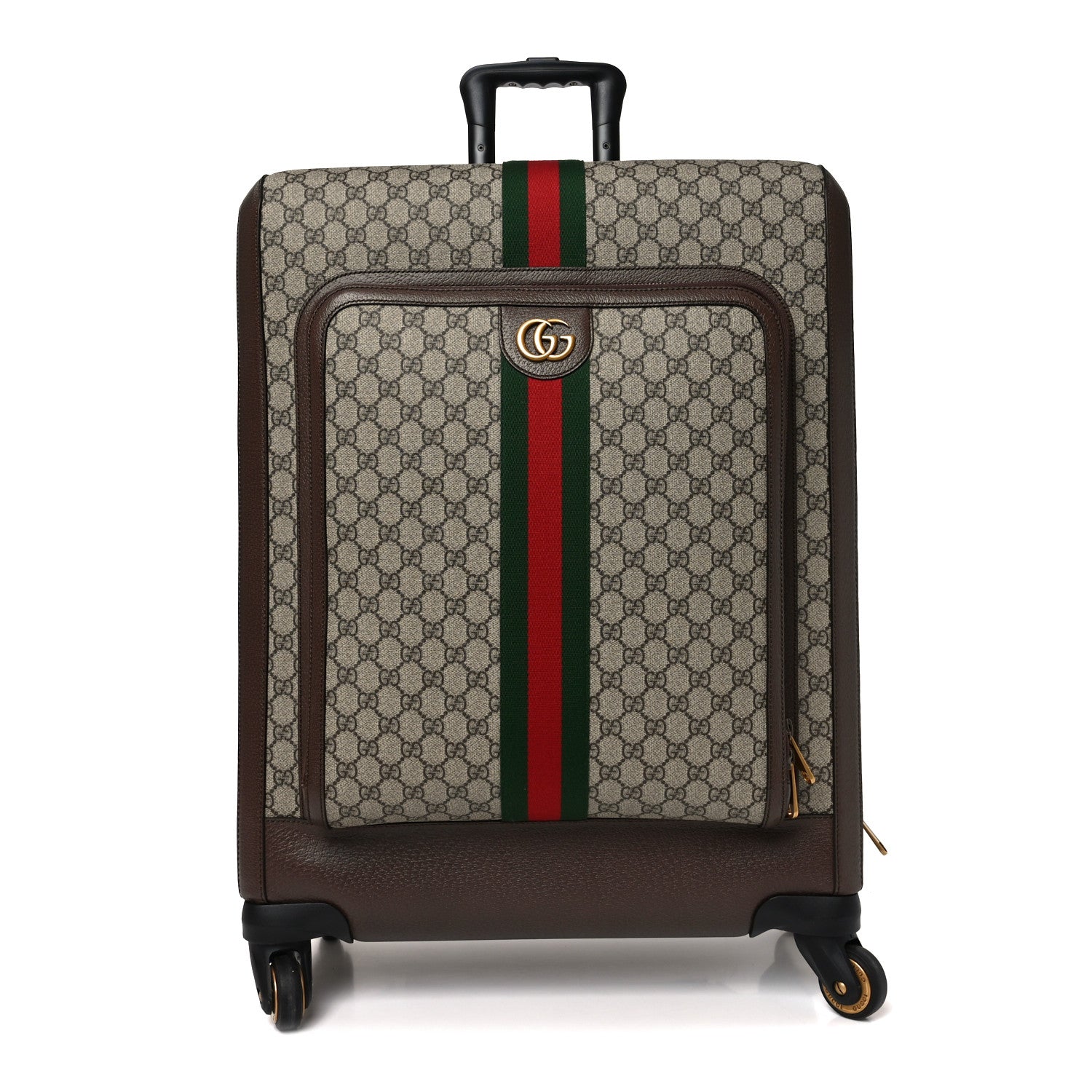 Gucci GG Supreme Monogram Web Medium Savoy Trolley Beige Ebony 1 of 10