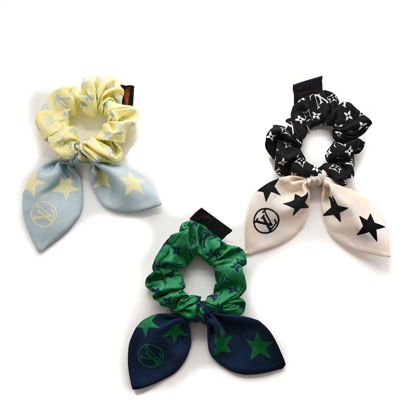 Silk Summer Stardust Scrunchies Set Multicolor