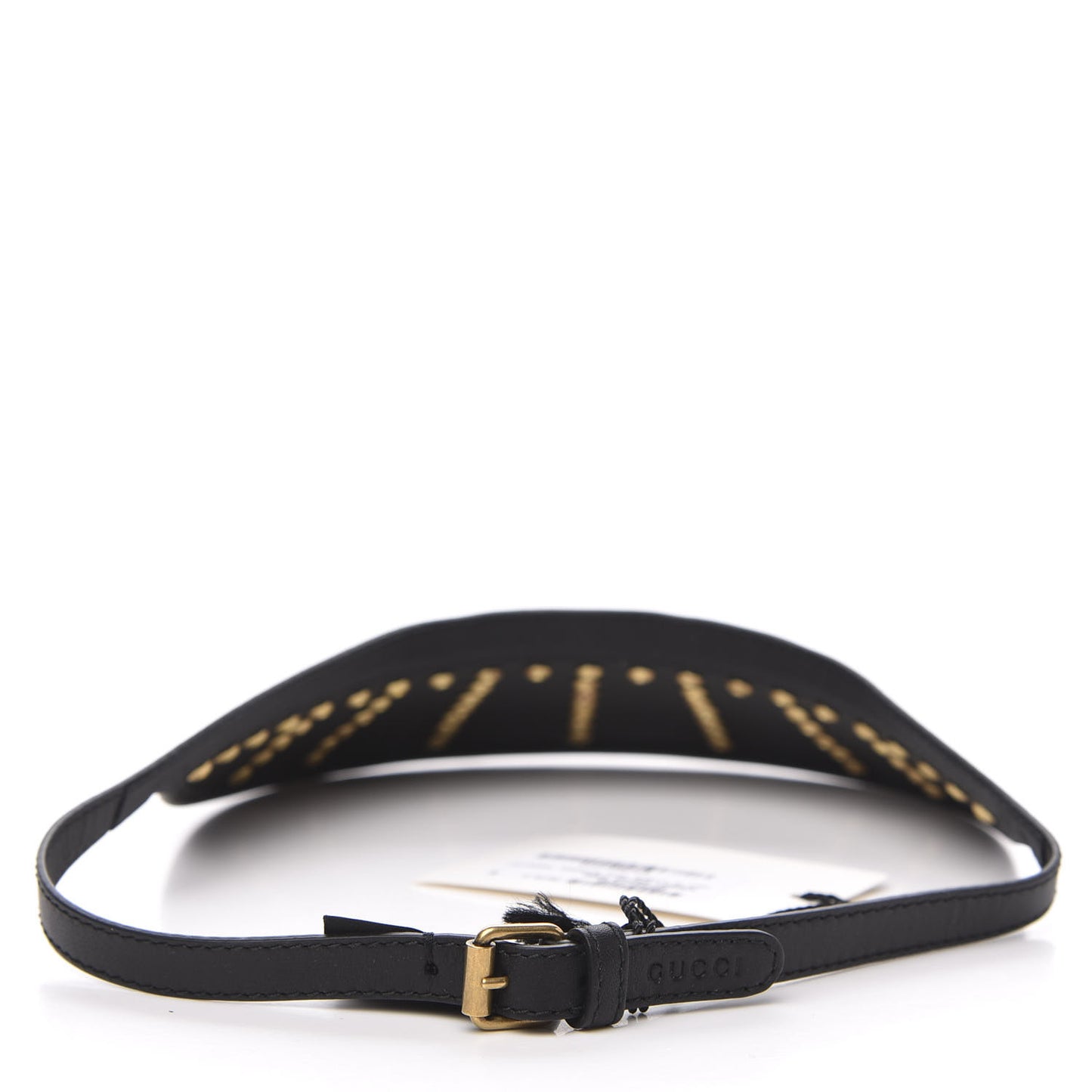 Lambskin Strass Sun Visor M Black