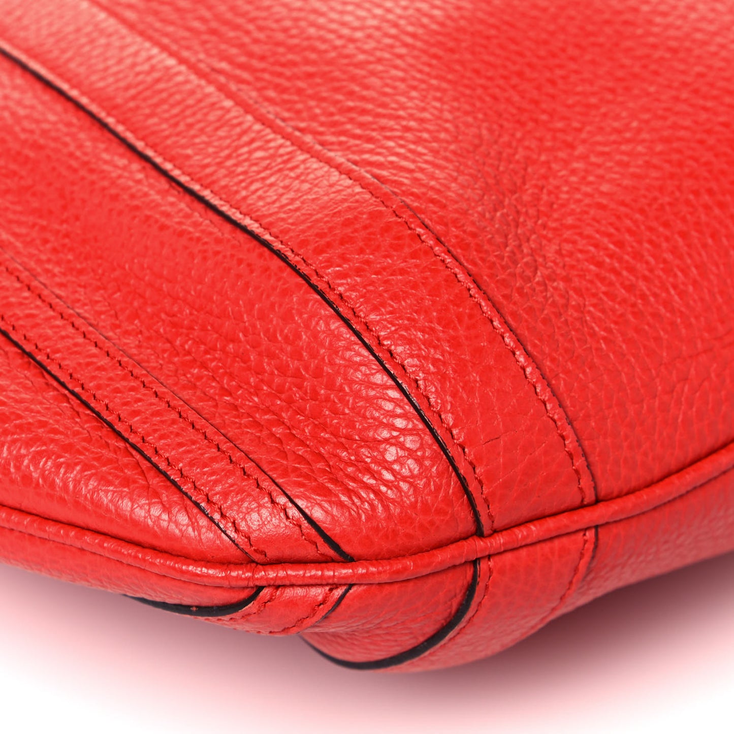 Pebbled Calfskin Medium Abbey Convertible Tote Red