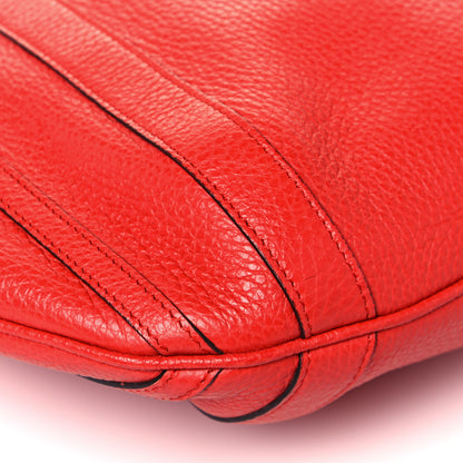 Gucci Pebbled Calfskin Medium Abbey Convertible Tote Red 10 of 14